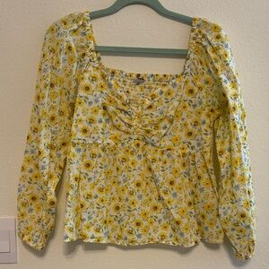 Old Navy Sunflower Print Blouse